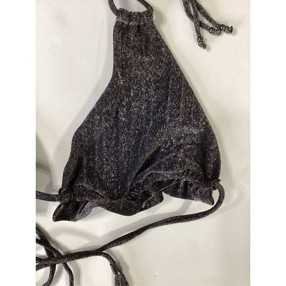 New. Ramy Brook black sparkle knit bikini top. Medium. Retails $118 - Picture 6 of 10